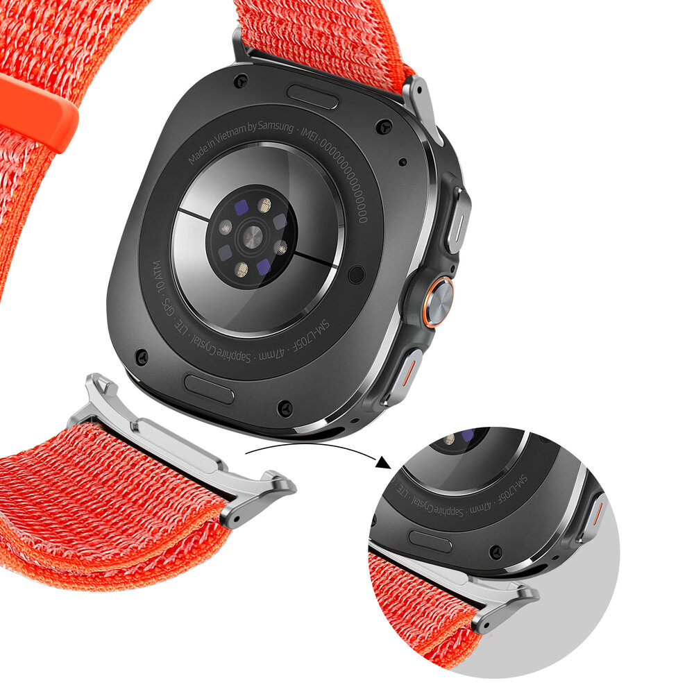 Bandz Bandz Samsung Galaxy Watch Ultra Nylon Loop Strap (Orange) Bandz Bandz Samsung Galaxy Watch Ultra Nylon Loop Strap (Orange)