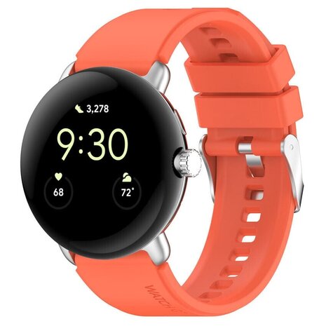 Strap-it Strap-it Google Pixel Watch 3 - 41mm Silicone Strap (Orange)