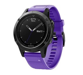 Strap-it Garmin Fenix 8 - 47mm Silicone Strap (Purple)