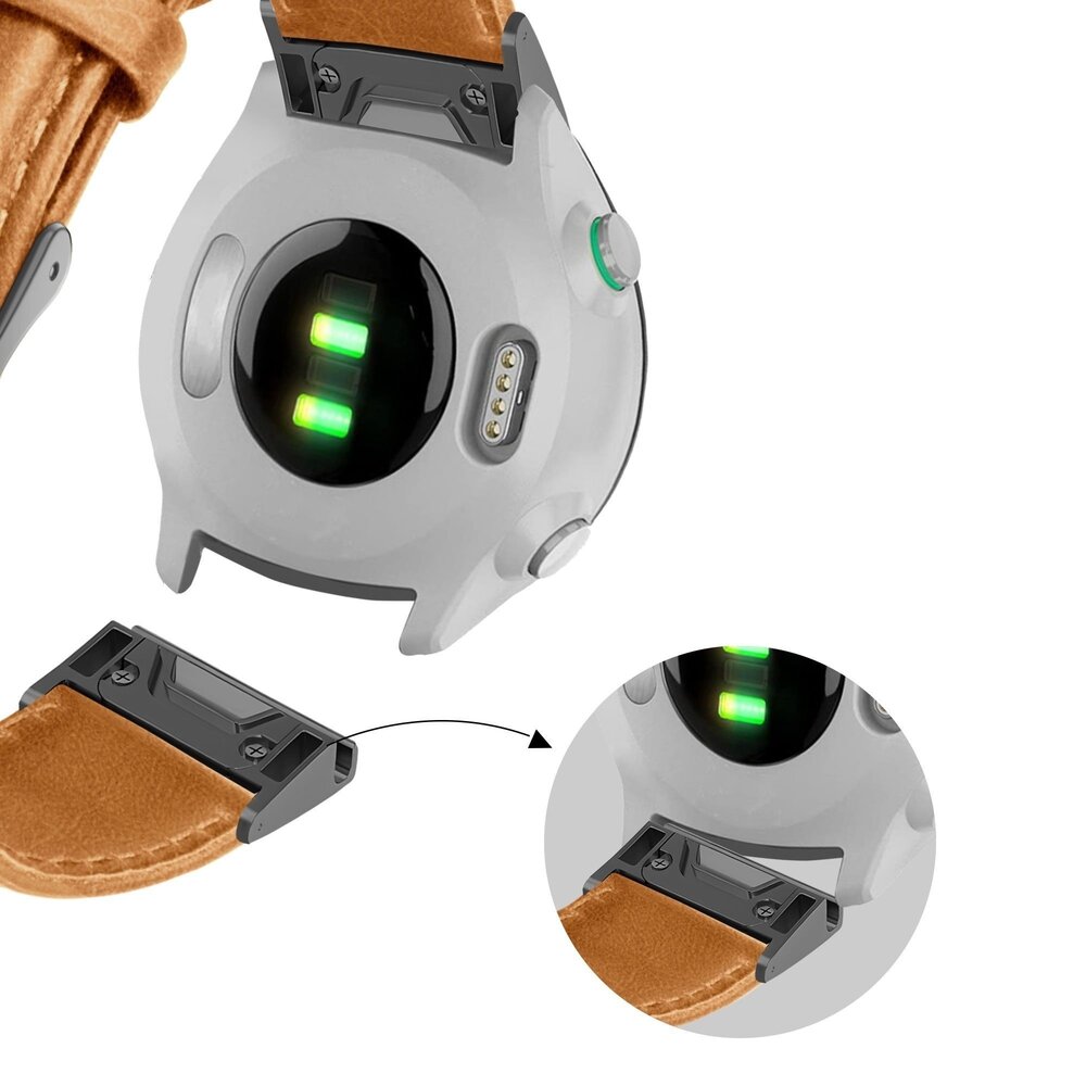 Strap-it Bandz Garmin Fenix E Leather Strap (Brown) Strap-it Bandz Garmin Fenix E Leather Strap (Brown)