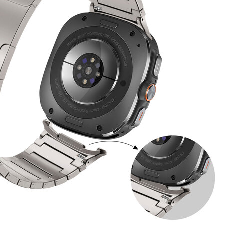 Bandz Bandz Samsung Galaxy Watch Ultra Titanium Strap 'One Bead' (Titanium Gray) Bandz Bandz Samsung Galaxy Watch Ultra Titanium Strap 'One Bead' (Titanium Gray)