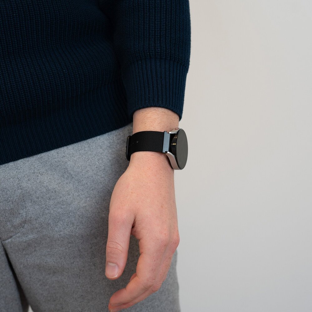 Bandz Bandz Withings Steel HR - 40mm Nylon Strap with Buckle (Black) Bandz Bandz Withings Steel HR - 40mm Nylon Strap with Buckle (Black)