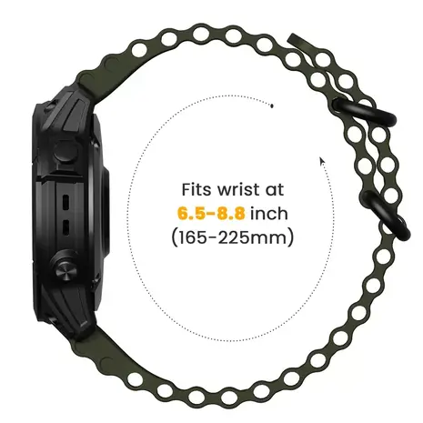 Strap-it Strap-it Garmin Quatix 3 / 6x / 7x Solar Ocean Strap (Army Green) Strap-it Strap-it Garmin Quatix 3 / 6x / 7x Solar Ocean Strap (Army Green)
