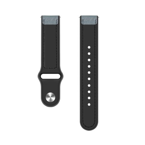 Strap-it Strap-it Watch Strap 22mm Hybrid Leather - Quick Release (Gray) Strap-it Strap-it Watch Strap 22mm Hybrid Leather - Quick Release (Gray)