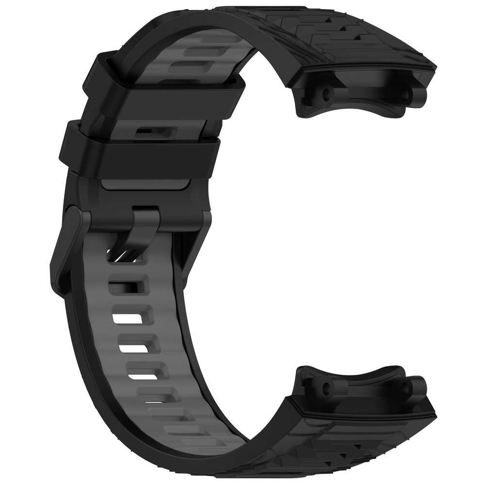 Strap-it Strap-it Amazfit T-Rex 3 Sport Silicone Strap (Black/Gray)