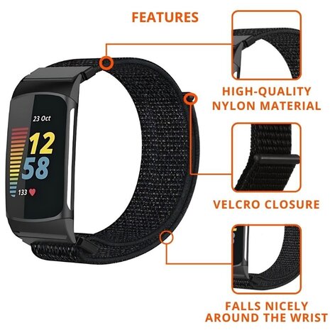 Strap-it Strap-it Fitbit Charge 5 Nylon Strap (Black) Strap-it Strap-it Fitbit Charge 5 Nylon Strap (Black)