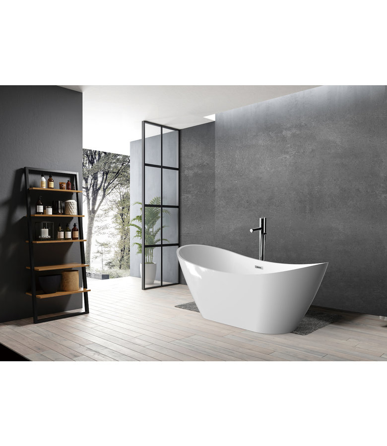 Vrijstaand ligbad Alegre - 170 x 78 x 68 cm - wit