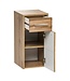 Badkamerkast Ibis 30 x 33 x 63cm - eiken met hoogglans wit