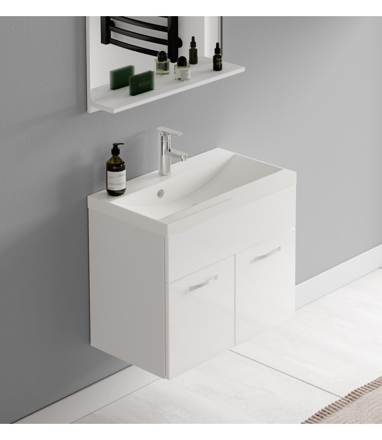 Badkamermeubel Montreal 02 60cm met spiegel - wit