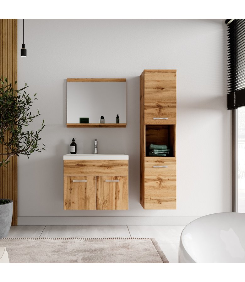 Badkamermeubel Montreal 60cm complete set - eiken