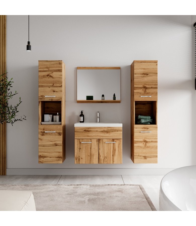 Badkamermeubel Montreal XL 60cm complete set - eiken