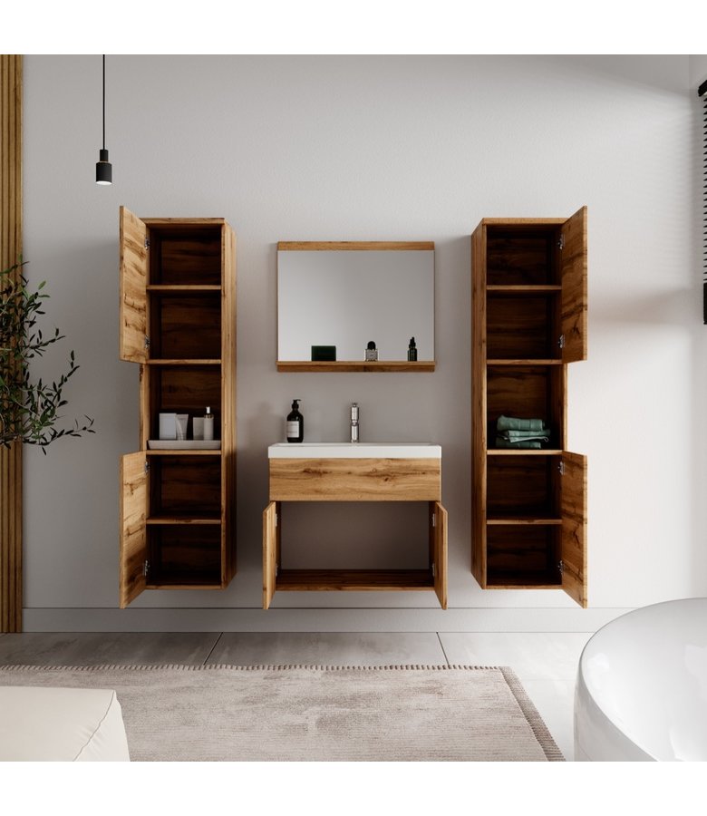 Badkamermeubel Montreal XL 60cm complete set - eiken