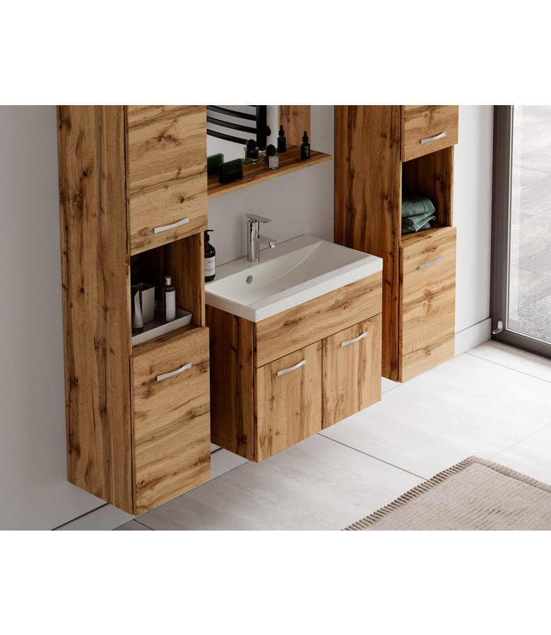 Badkamermeubel Montreal XL 60cm complete set - eiken