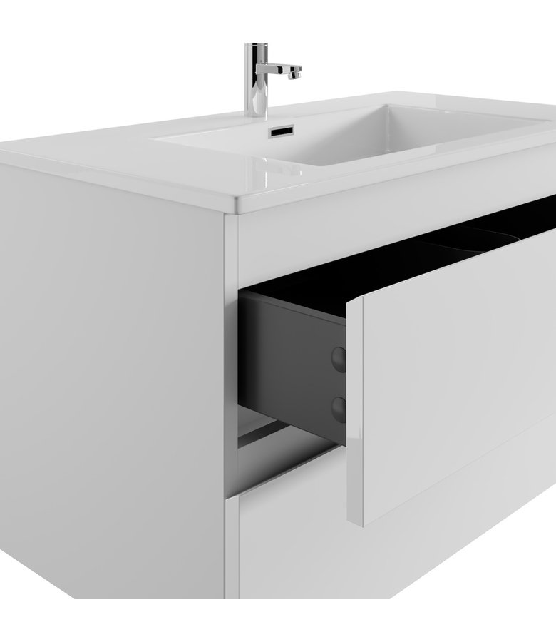 Badkamermeubel Angela 90cm - hoogglans wit