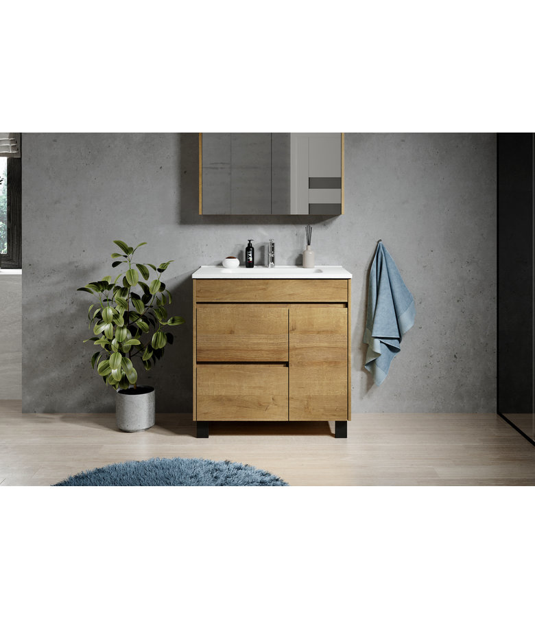 Badkamermeubel Salzburg 80cm - eiken