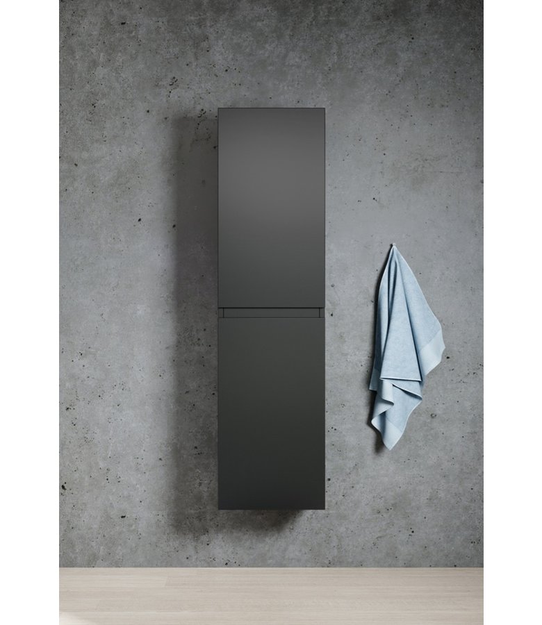 Badkamerkast Angela 40 x 30 x 150 cm - mat zwart