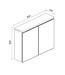 Spiegelkast Paso LED 80 x 20 x 60 cm - grijs