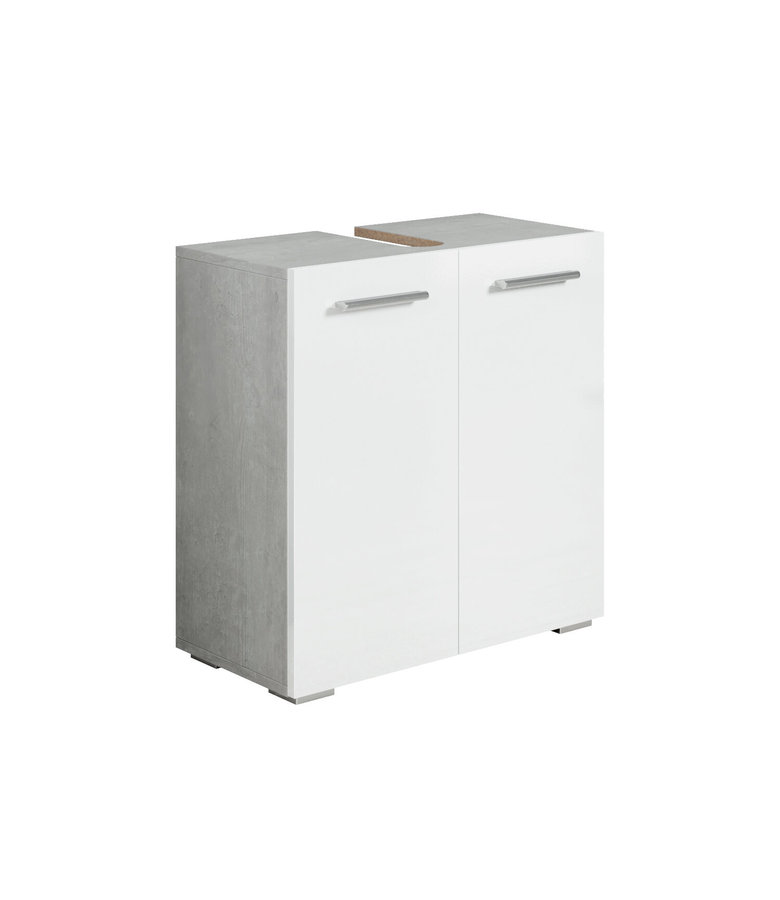 Wastafelkast Jupiter 60 x 30 x 60 cm - grijs met wit
