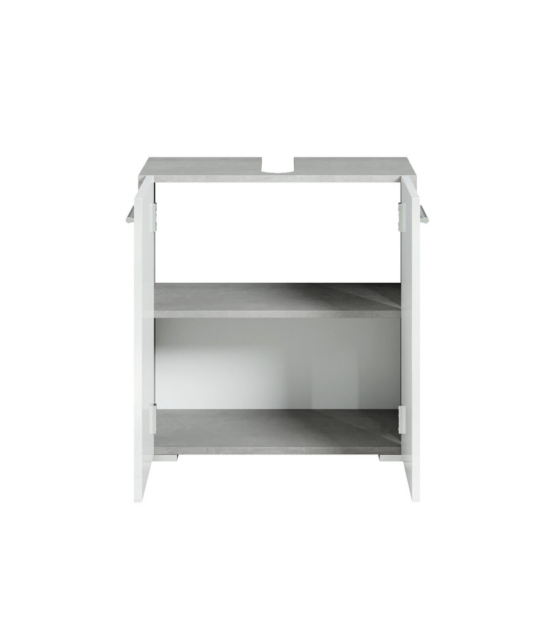 Wastafelkast Jupiter 60 x 30 x 60 cm - grijs met wit