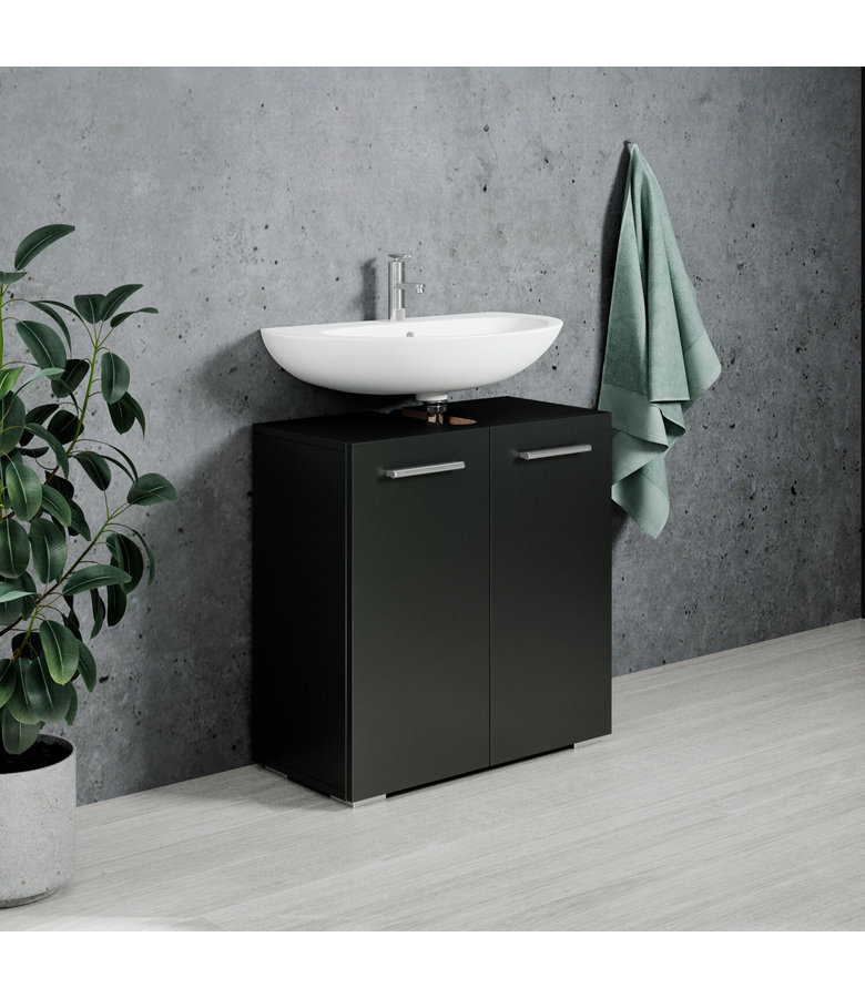Wastafelkast Jupiter 60 x 30 x 60 cm - mat zwart