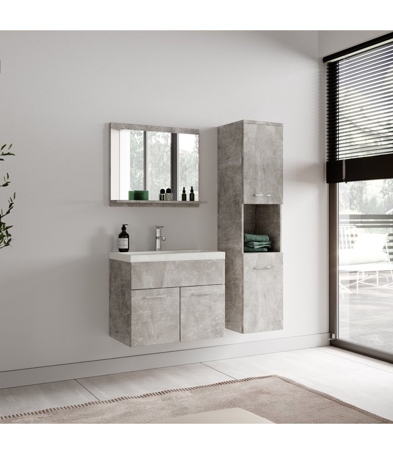 Badkamerkast Montreal 30 x 30 x 131 cm - beton grijs
