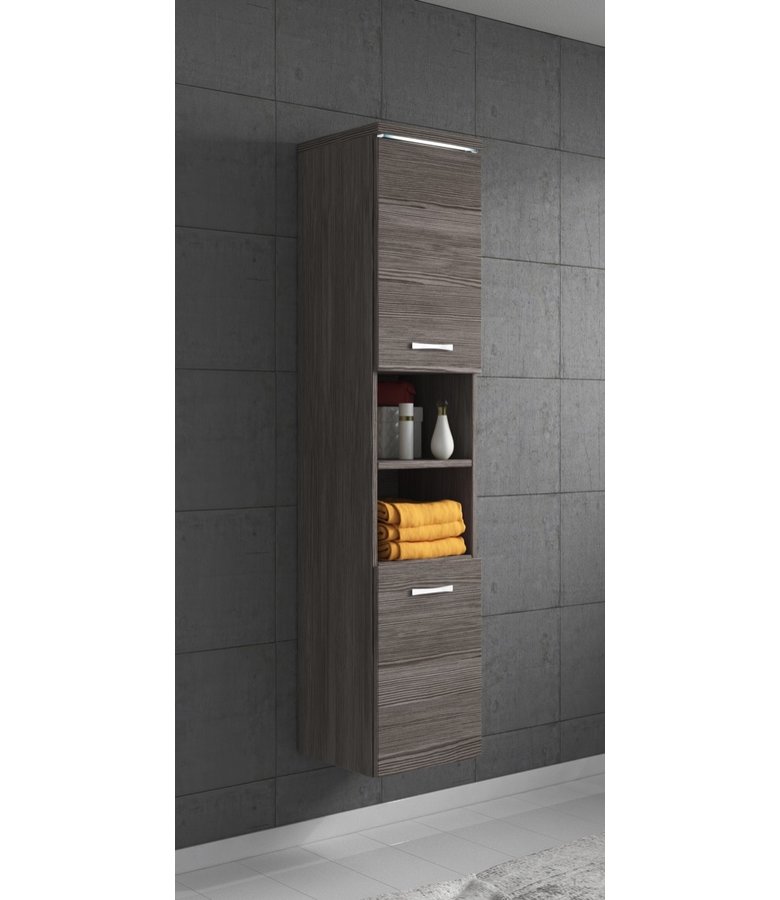 Badkamerkast Paso 35 x 35 x 160 cm - grijs eiken