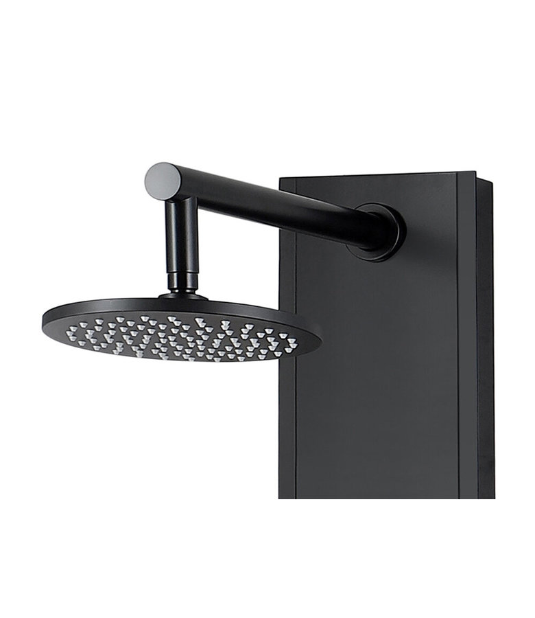 Douchepaneel Mumbai met mengkraan - Zwart aluminium