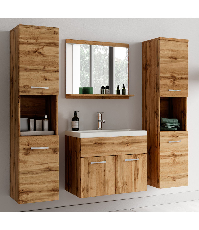 Badkamermeubel Montreal XL 60cm complete set - eiken
