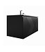 Badkamermeubel Moreno 100cm - mat zwart - zwarte wastafel