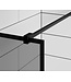 Douchewand Essos 60 x 200 cm - zwart - rookglas met  nano coating