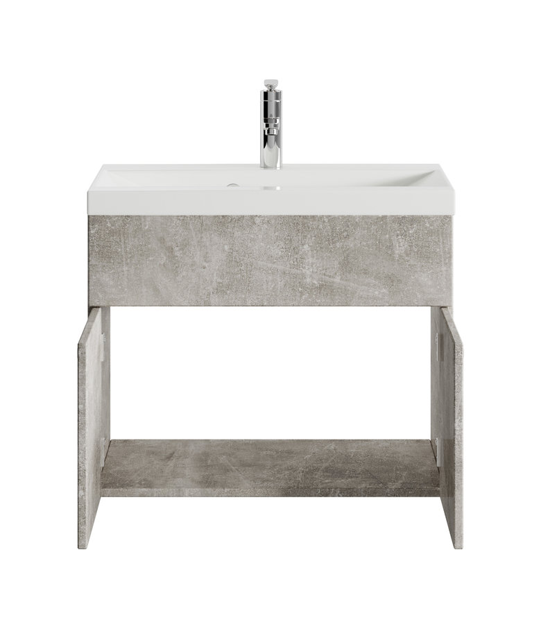 Badkamermeubel Montreal 01 60cm met wastafel - beton