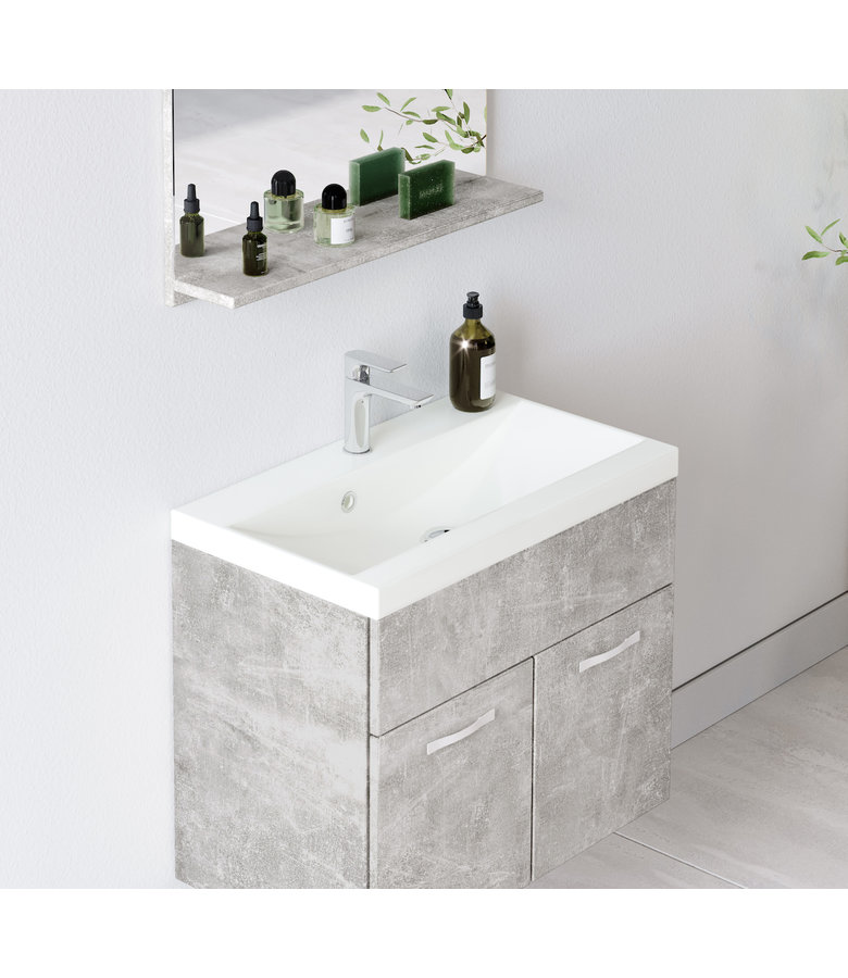 Badkamermeubel Montreal 01 60cm met wastafel - beton