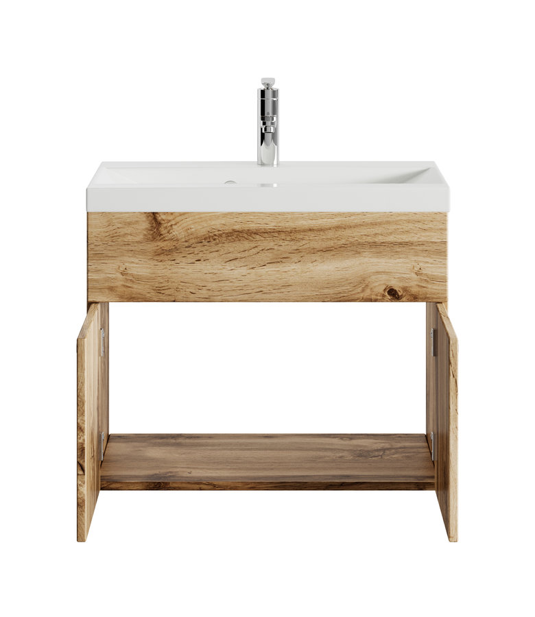 Badkamermeubel Montreal 01 60cm met wastafel - eiken