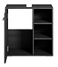 Wastafelkast Neptunus 60 x 28 x 60 cm - zwart houtnerf