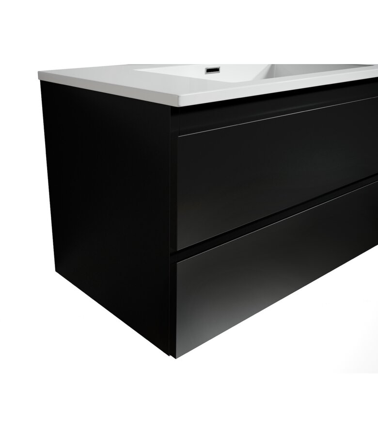 Badkamermeubel Angela 160cm - mat zwart