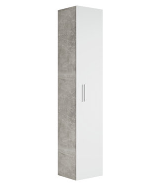 Badkamerkast Pluto 30 x 30 x 150 cm - grijs met wit