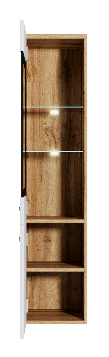 Badplaats Badkamerkast Rio 30 x 30 x 131 cm - Eiken met Wit - Hangende