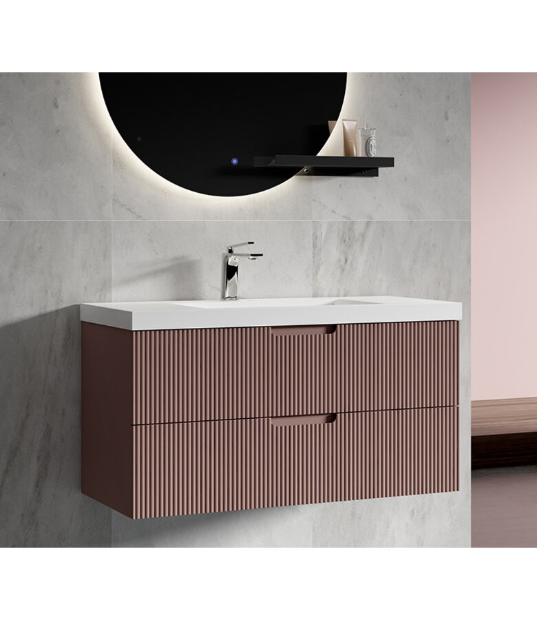 Badkamermeubel Thermis 100cm - mat roze