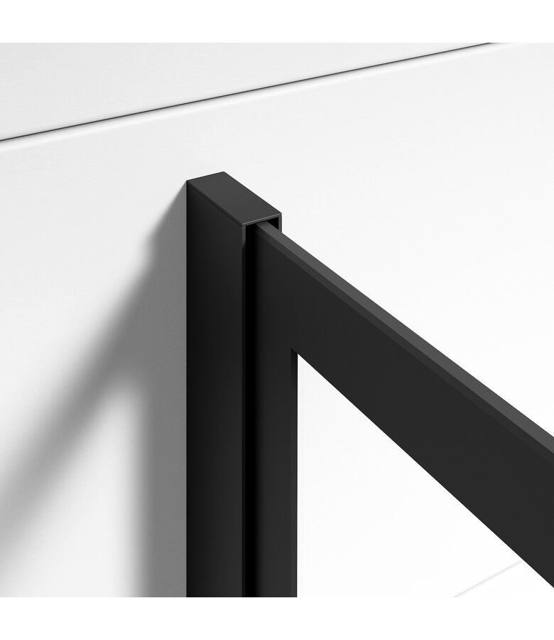 Douchewand Georgia 60 x 200 cm - zwart - inloopdouche 8mm