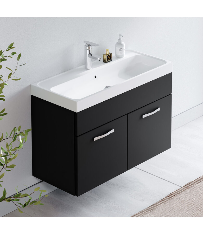 Badkamermeubel Paso 01 80cm - mat zwart