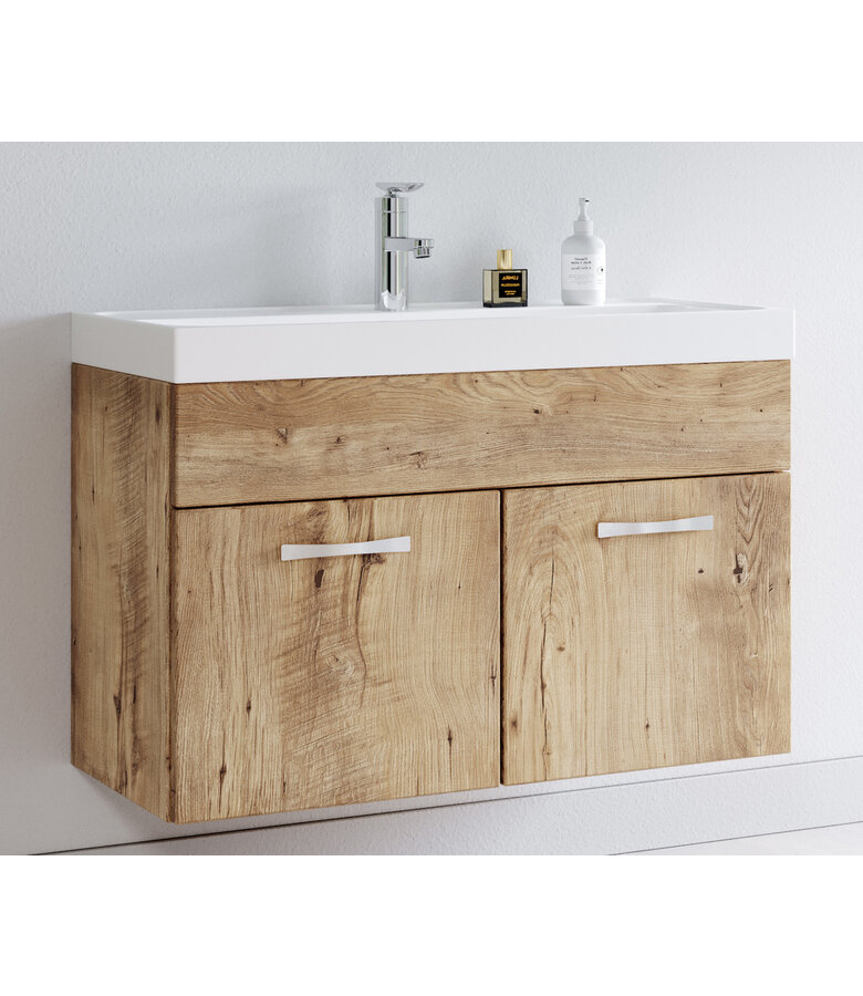 Badkamermeubel Paso 01 80cm - kastanje eiken