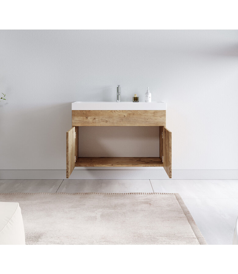 Badkamermeubel Paso 01 80cm - kastanje eiken