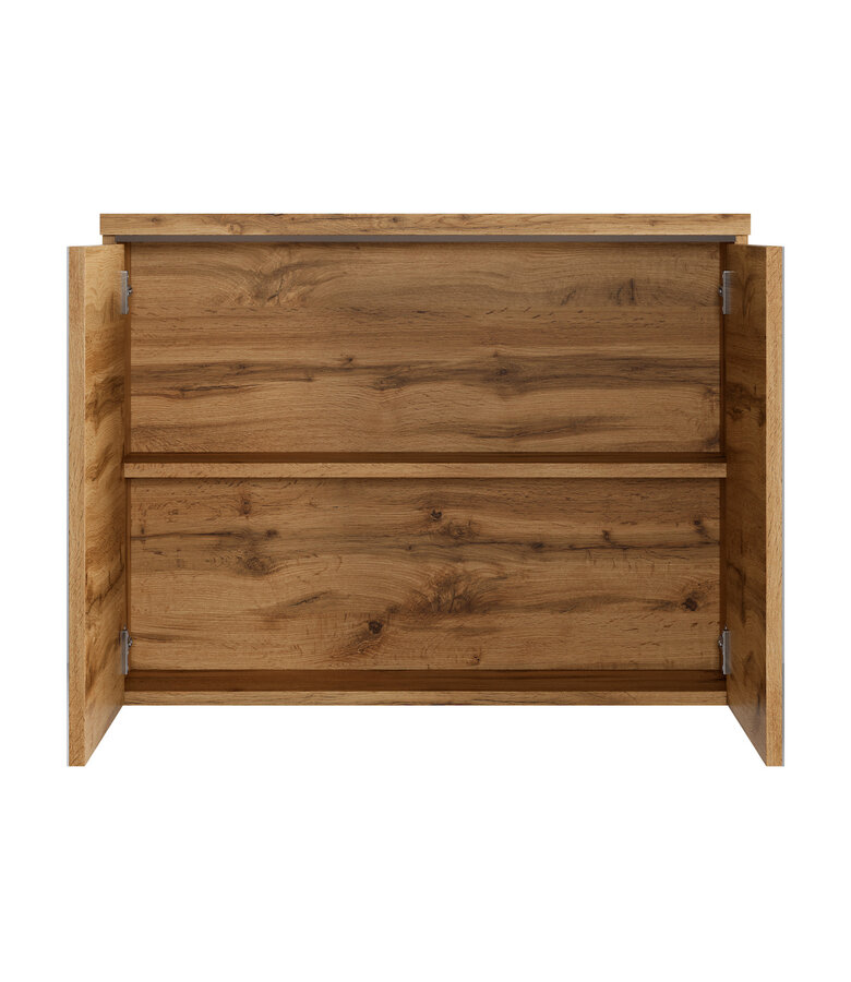 Spiegelkast Paso LED 80 x 20 x 60 cm - eiken