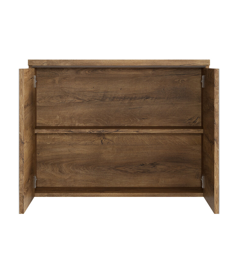 Spiegelkast Paso LED 80 x 20 x 60 cm - bruin eiken