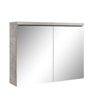 Spiegelkast Paso LED 80 x 20 x 60 cm - grijs