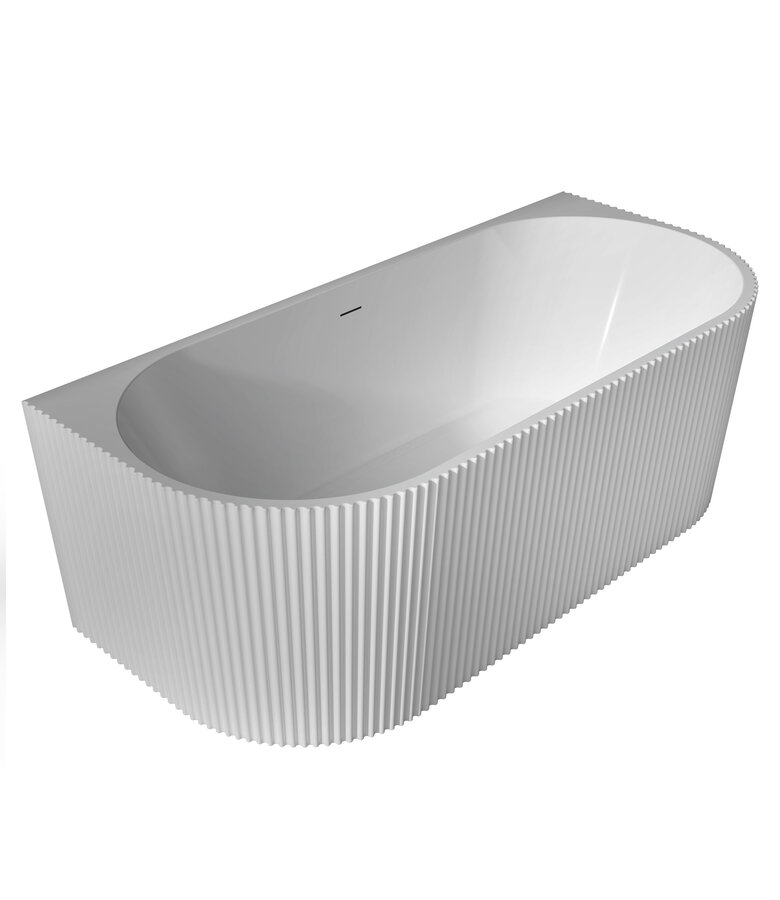 Half vrijstaand ligbad Havana 170 x 80 x 58 cm - wit