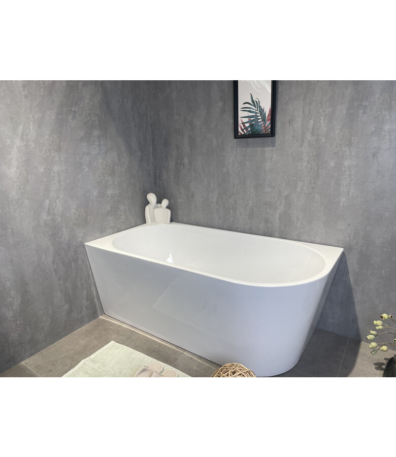 Half vrijstaand ligbad Isia 170 x 78 x 60 cm - wit  - rechts