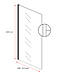 Douchewand Florida 40 x 200 cm - zwart - melkglas - inloopdouche 8mm