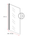Douchewand Florida 30 x 200 cm - chroom - inloopdouche 8mm