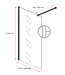 Douchewand Florida 120 x 200 cm - zwart - inloopdouche 8mm